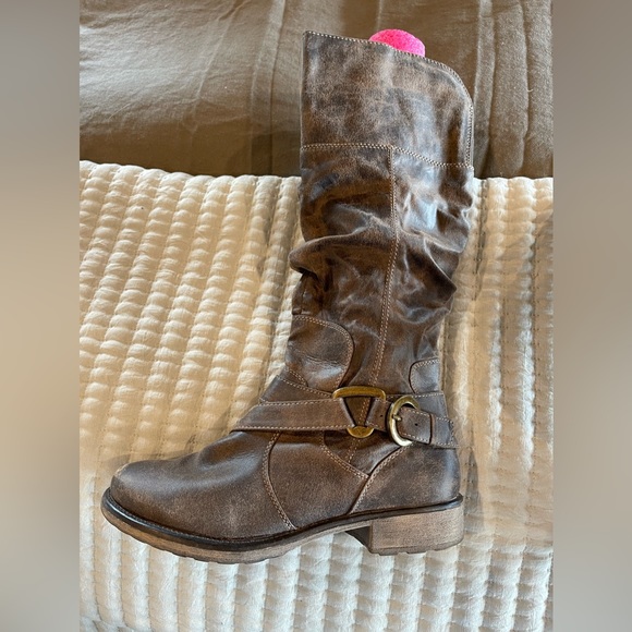 BARE TRAPS KNEE BOOTS DARK BROWN SIZE 7.5 - Picture 8 of 8